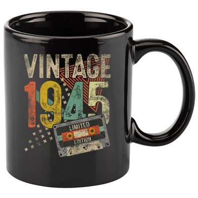 Vintage 1945 80th Birthday 80 Year Old 11oz C Handle Ceramic Mug