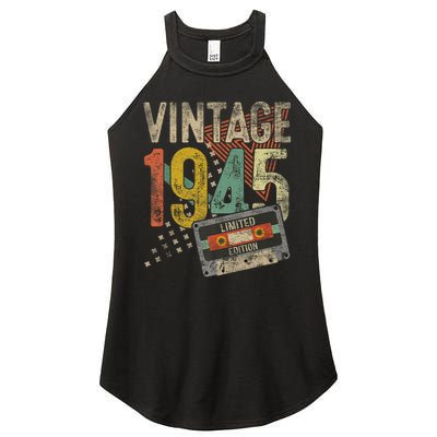 Vintage 1945 80th Birthday 80 Year Old Women's Perfect Tri Rocker Tank