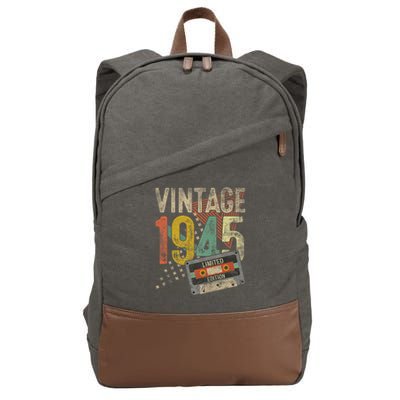 Vintage 1945 80th Birthday 80 Year Old Cotton Canvas Backpack