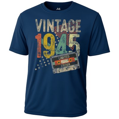 Vintage 1945 80th Birthday 80 Year Old Cooling Performance Crew T-Shirt