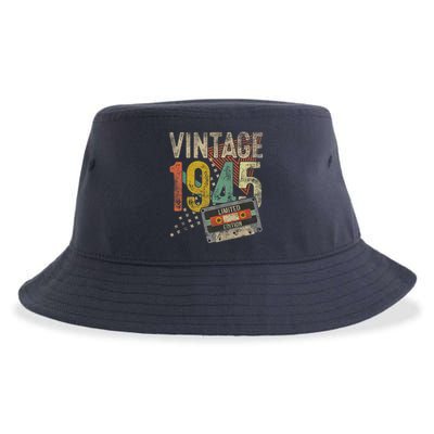 Vintage 1945 80th Birthday 80 Year Old Sustainable Bucket Hat