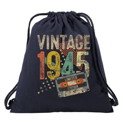 Vintage 1945 80th Birthday 80 Year Old Drawstring Bag