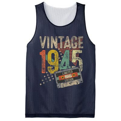 Vintage 1945 80th Birthday 80 Year Old Mesh Reversible Basketball Jersey Tank