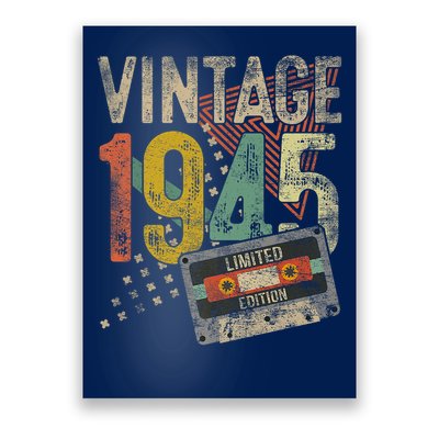 Vintage 1945 80th Birthday 80 Year Old Poster