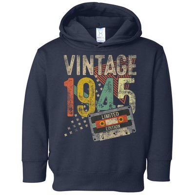 Vintage 1945 80th Birthday 80 Year Old Toddler Hoodie