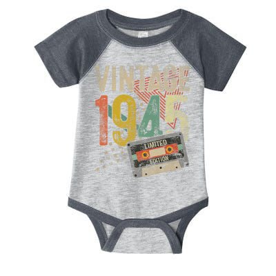 Vintage 1945 80th Birthday 80 Year Old Infant Baby Jersey Bodysuit