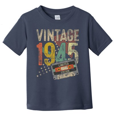 Vintage 1945 80th Birthday 80 Year Old Toddler T-Shirt