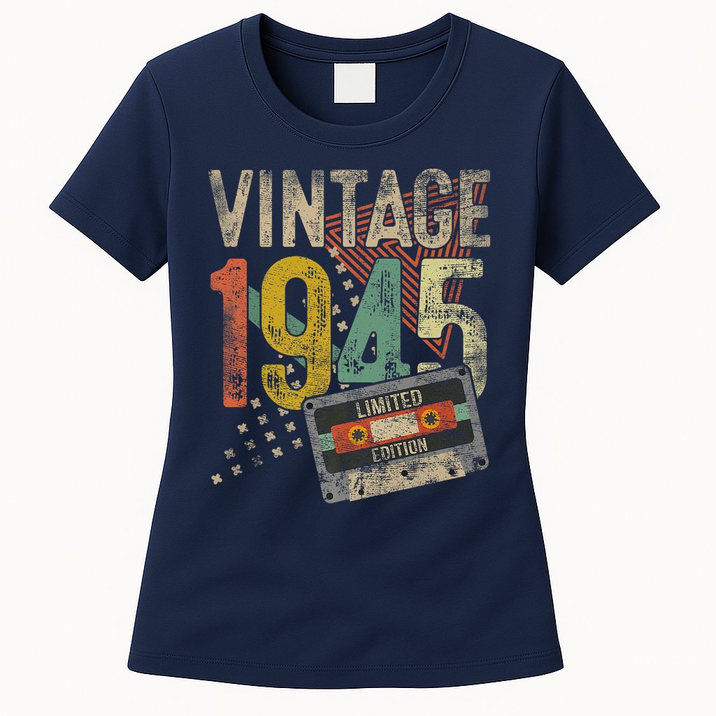 Vintage 1945 80th Birthday 80 Year Old Womens T-Shirt