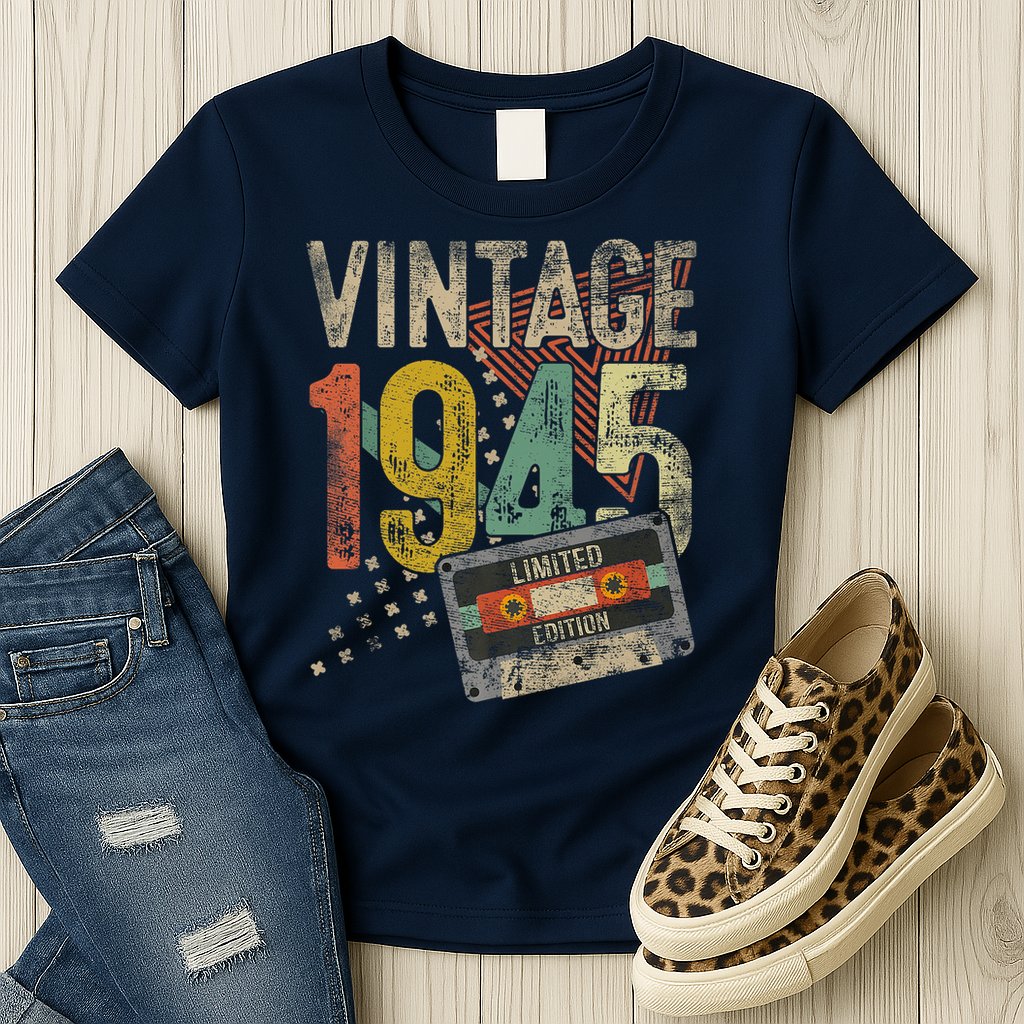 Vintage 1945 80th Birthday 80 Year Old Womens T-Shirt