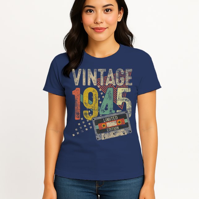 Vintage 1945 80th Birthday 80 Year Old Womens T-Shirt