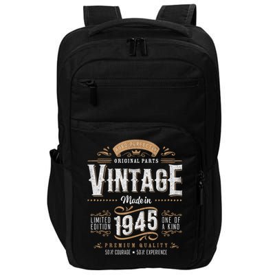 Vintage 1945 80th Birthday 80 Year Old Impact Tech Backpack