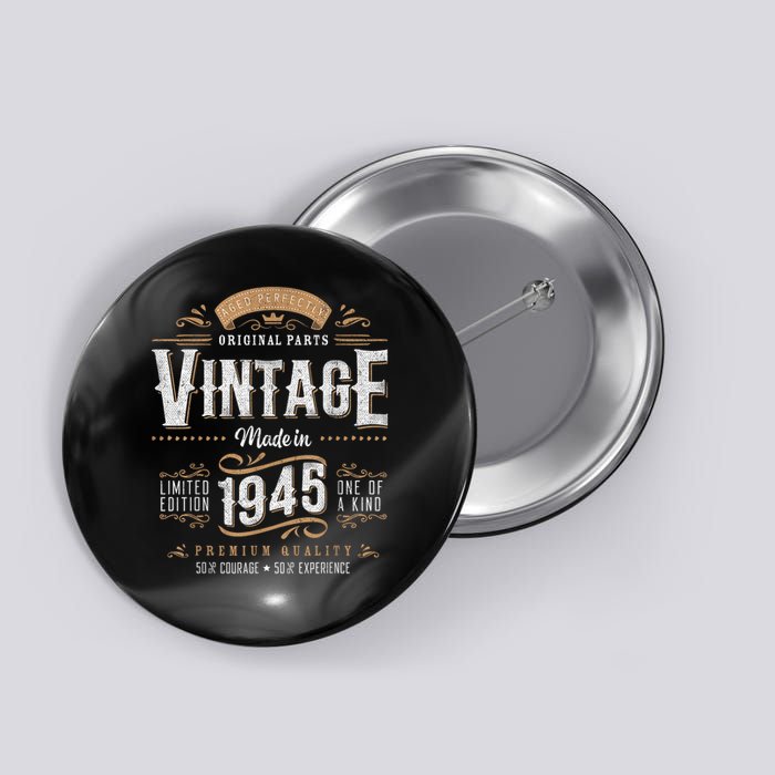 Vintage 1945 80th Birthday 80 Year Old Button