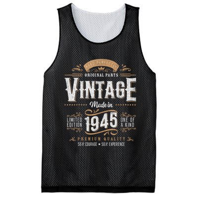 Vintage 1945 80th Birthday 80 Year Old Mesh Reversible Basketball Jersey Tank