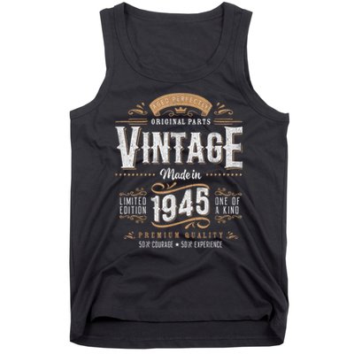 Vintage 1945 80th Birthday 80 Year Old Tank Top