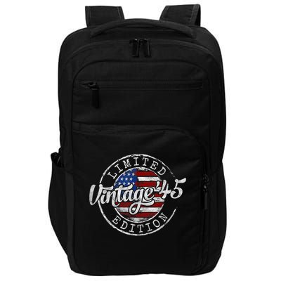 Vintage 1945 80th Birthday 80 Year Old Impact Tech Backpack