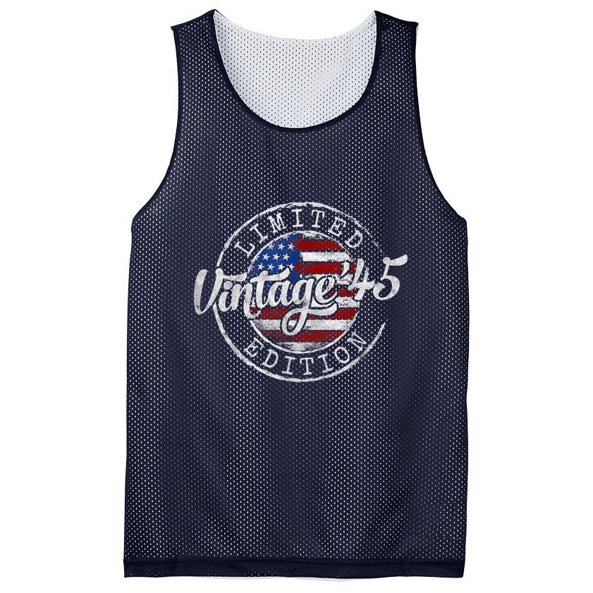 Vintage 1945 80th Birthday 80 Year Old Mesh Reversible Basketball Jersey Tank