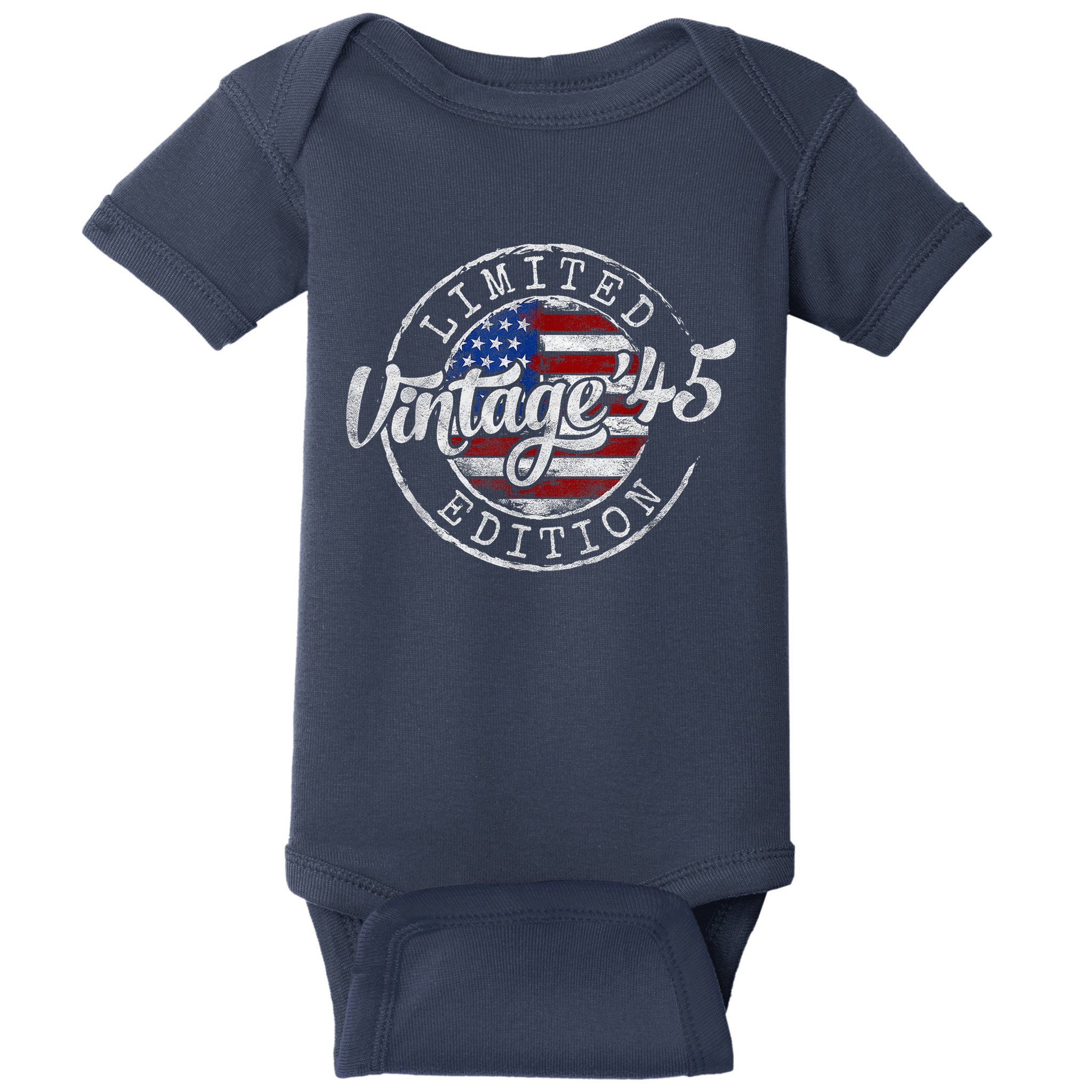 Vintage 1945 80th Birthday 80 Year Old Baby Bodysuit