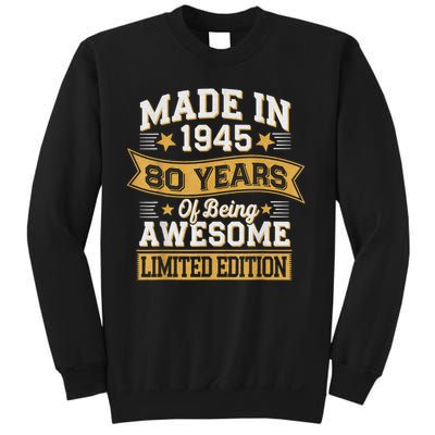 Vintage 1945 80th Birthday 80 Year Old Sweatshirt