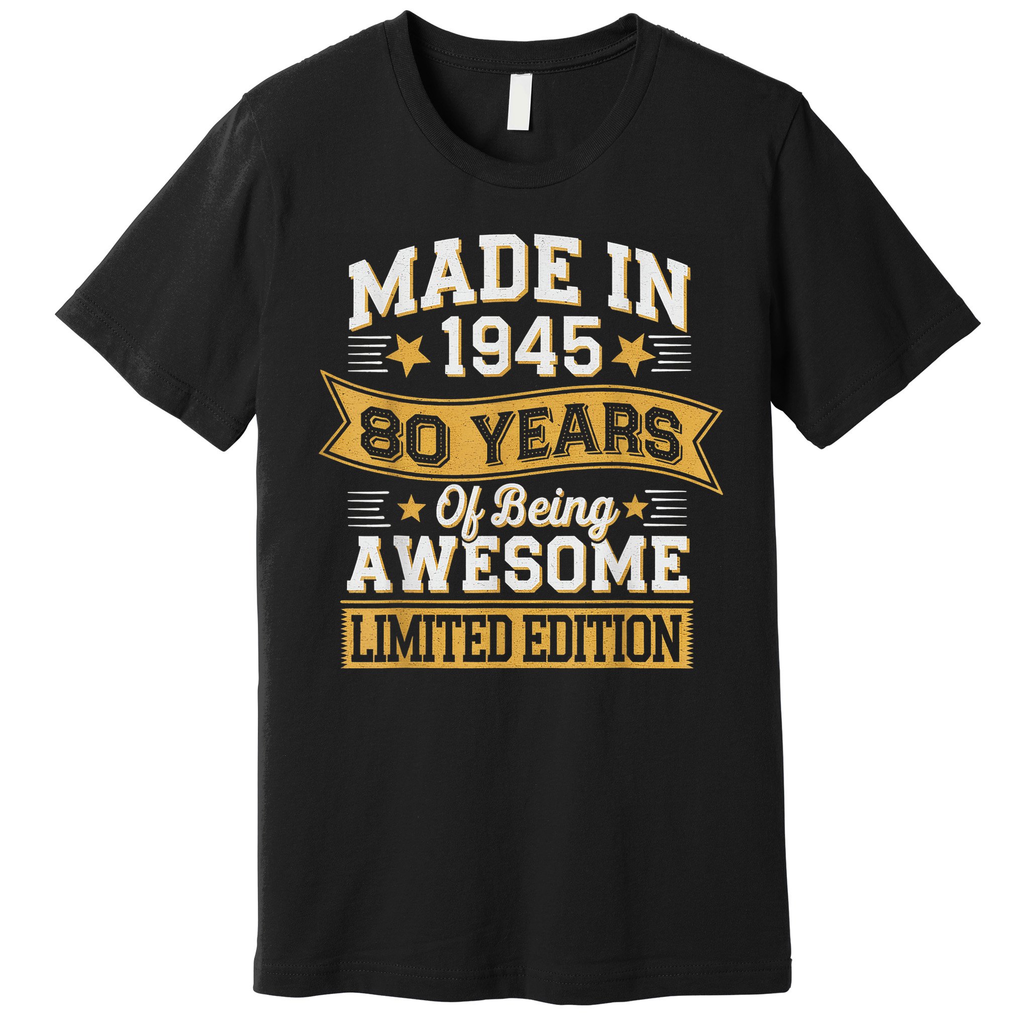Vintage 1945 80th Birthday 80 Year Old Premium T-Shirt