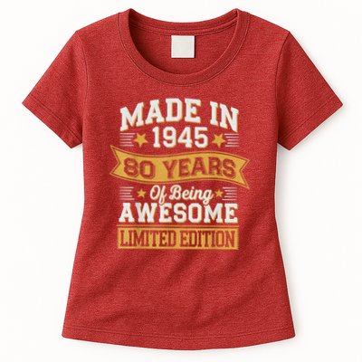 Vintage 1945 80th Birthday 80 Year Old Womens T-Shirt