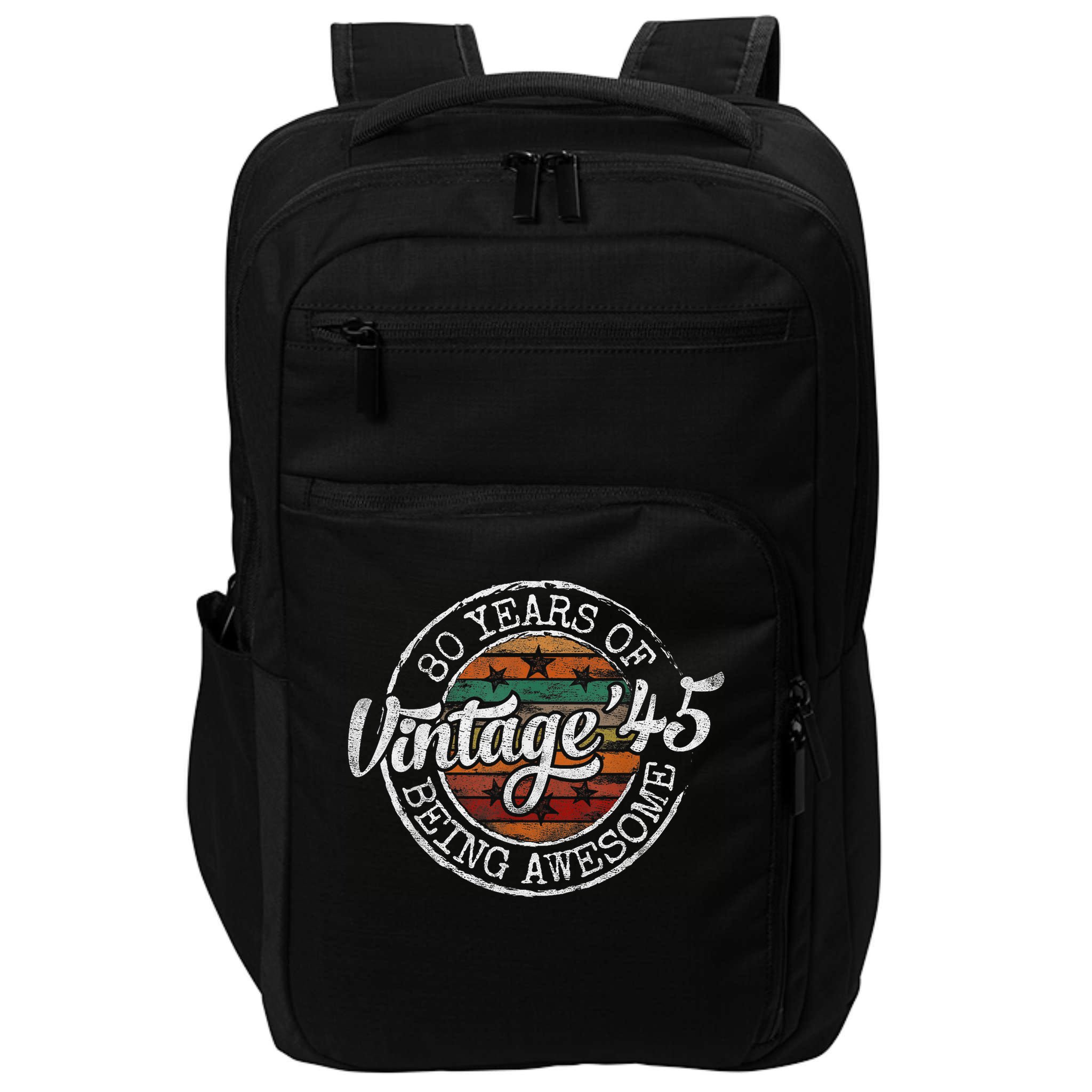 Vintage 1945 80th Birthday 80 Year Old Impact Tech Backpack