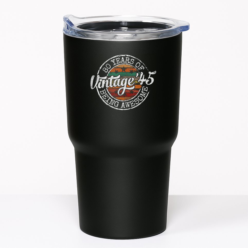 Vintage 1945 80th Birthday 80 Year Old Tumbler
