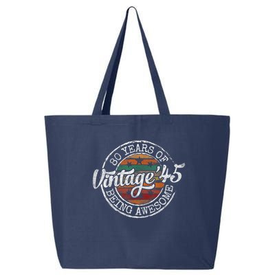 Vintage 1945 80th Birthday 80 Year Old 25L Jumbo Tote