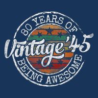 Vintage 1945 80th Birthday 80 Year Old Womens T-Shirt