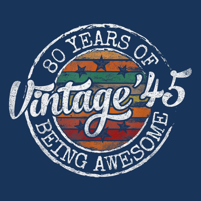 Vintage 1945 80th Birthday 80 Year Old Womens T-Shirt