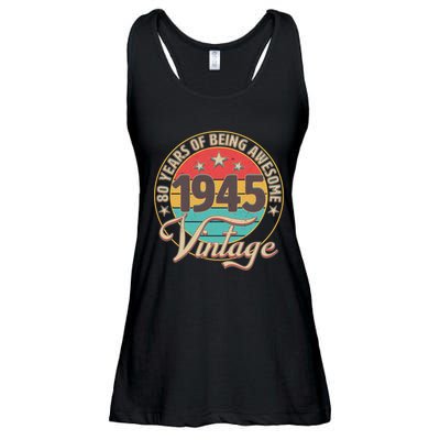 Vintage 1945 80 Years Of Being Awesome Ladies Essential Flowy Tank