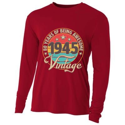Vintage 1945 80 Years Of Being Awesome Cooling Performance Long Sleeve Crew