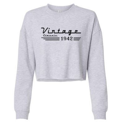 Vintage 1942 80th Birthday Cropped Pullover Crew