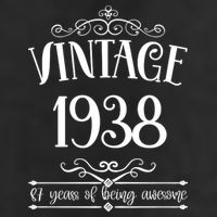 Vintage 1938 87 Years Of Being Awesome 87th Birthday Hat