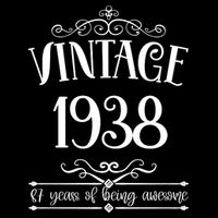 Vintage 1938 87 Years Of Being Awesome 87th Birthday Toddler T-Shirt