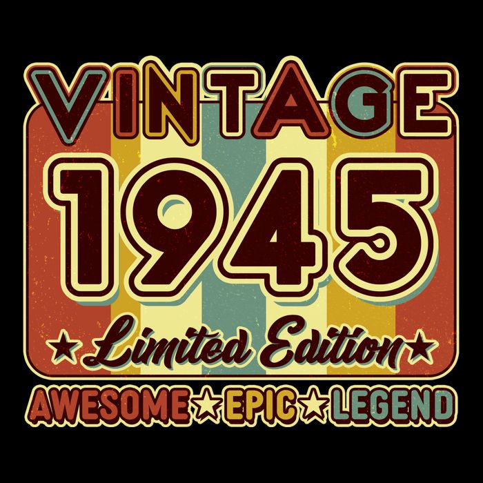Vintage 1945 80th Birthday Limited Edition Awesome Epic Legend Bucket Hat