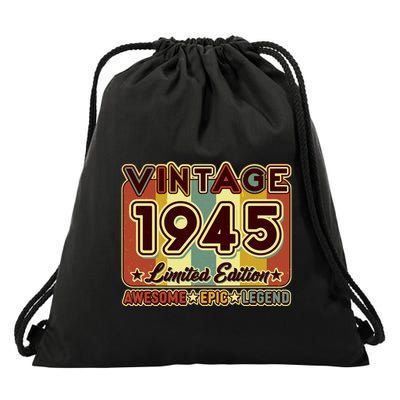 Vintage 1945 80th Birthday Limited Edition Awesome Epic Legend Drawstring Bag