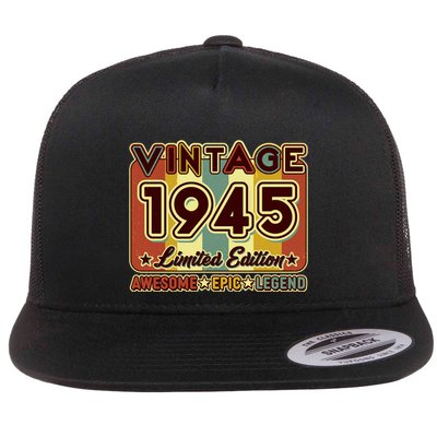Vintage 1945 80th Birthday Limited Edition Awesome Epic Legend Flatbill Hat