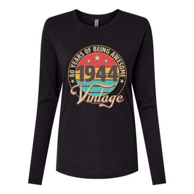 Vintage 1944 80 Years Of Being Awesome Womens Cotton Relaxed Long Sleeve T-Shirt