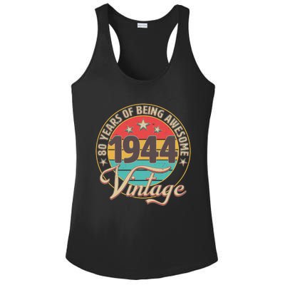 Vintage 1944 80 Years Of Being Awesome Ladies PosiCharge Competitor Racerback Tank