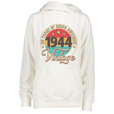 Vintage 1944 80 Years Of Being Awesome Womens Funnel Neck Pullover Hood