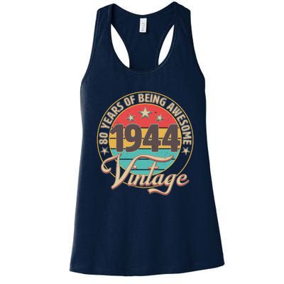 Vintage 1944 80 Years Of Being Awesome Women's Racerback Tank