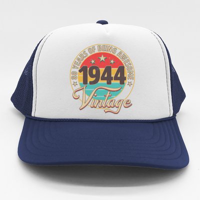 Vintage 1944 80 Years Of Being Awesome Trucker Hat