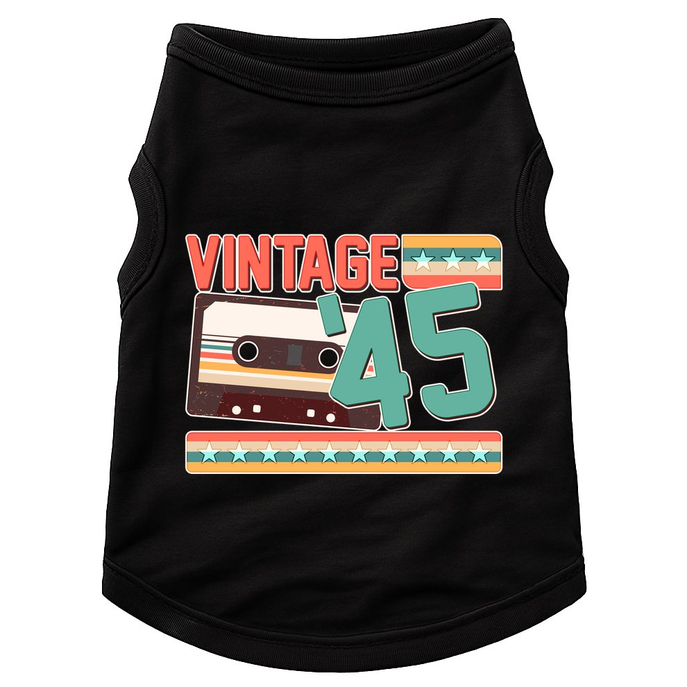 Vintage 1945 80th Birthday Cassette Tape Doggie Tank