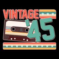 Vintage 1945 80th Birthday Cassette Tape Apron