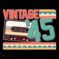 Vintage 1945 80th Birthday Cassette Tape Flatbill Hat