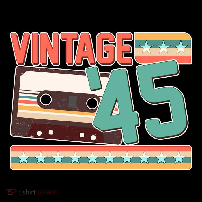 Vintage 1945 80th Birthday Cassette Tape Flatbill Hat