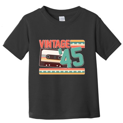 Vintage 1945 80th Birthday Cassette Tape Toddler T-Shirt