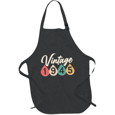 Vintage 1945 80th Birthday Retro Teardrop Design Apron