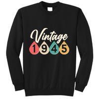 Vintage 1945 80th Birthday Retro Teardrop Design Sweatshirt