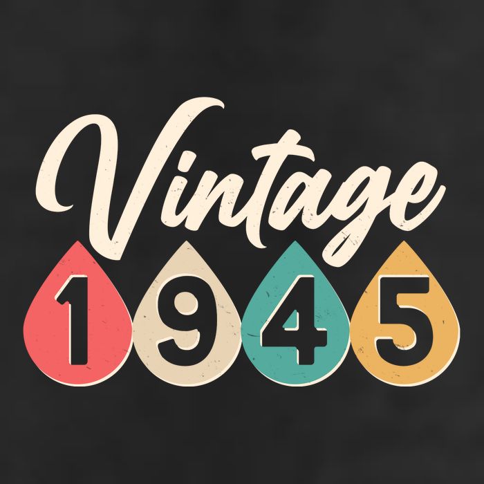Vintage 1945 80th Birthday Retro Teardrop Design Hat